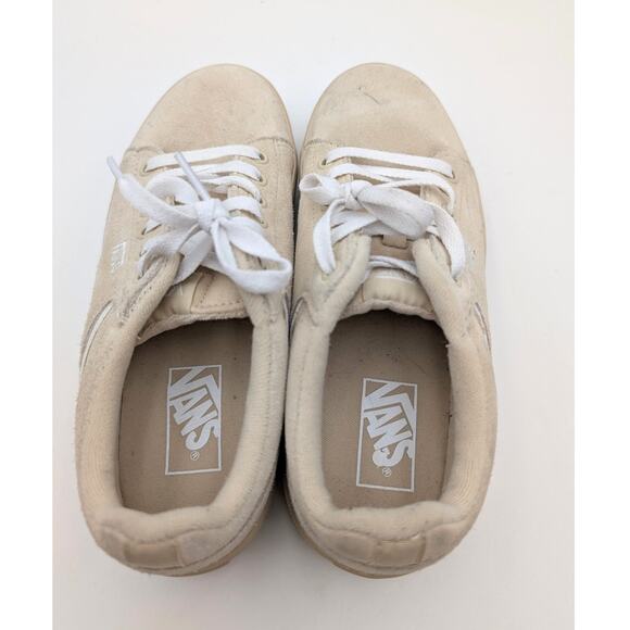 Vans Seldan Platform Sneaker Shoes Round Toe Women's Beige Suede Size US8 EU38.5 - Picture 6 of 13